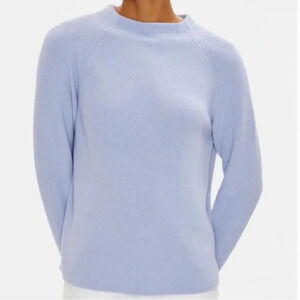 Eileen Fisher Organic Cotton Silk Mock Neck Sweater, size large